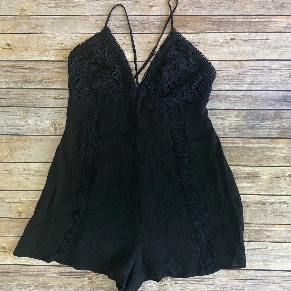 NWT Beautiful Black romper with gorgeous detail